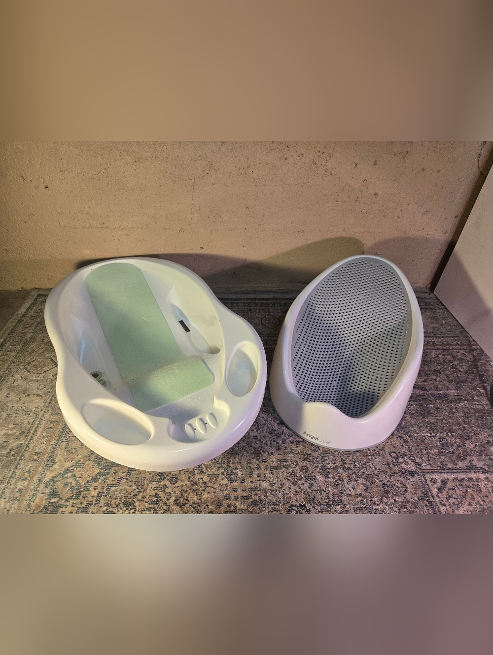 Lot Of 2 Baby Bathtubs Saftey First Infant To Toddler And Angel Care